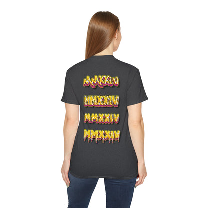 Unisex T-Shirt mit Graffiti-Rückenprint